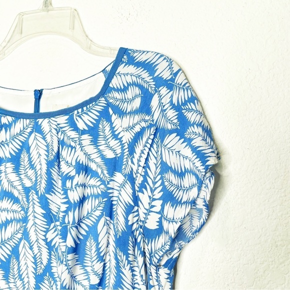 Boden Leaf Print Easy Day Dress 12L Long - Picture 4 of 14